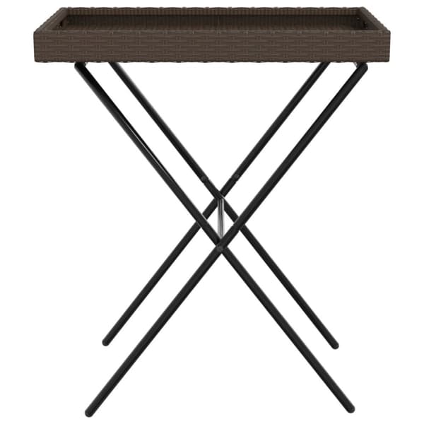 vidaXL Sammenleggbart brettbord brun 65x40x75 cm polyrotting