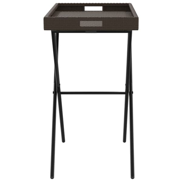 vidaXL Sammenleggbart brettbord brun 65x40x75 cm polyrotting