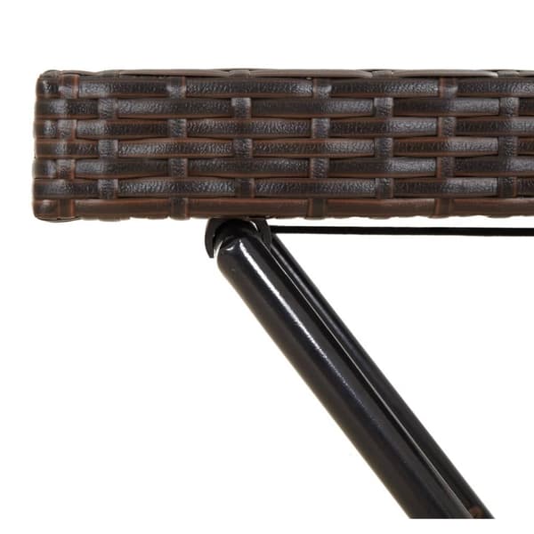 vidaXL Sammenleggbart brettbord brun 65x40x75 cm polyrotting