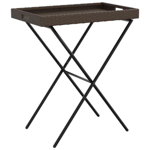 vidaXL Sammenleggbart brettbord brun 65x40x75 cm polyrotting