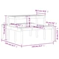 Miniatyrbillede 9 af 9: vidaXL spisebord 110x134x75 cm massivt fyrretræ gyldenbrun