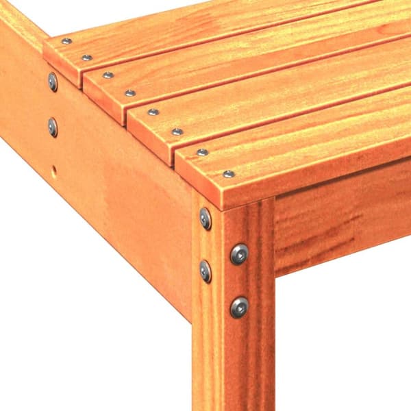 vidaXL Picknickbord vaxad brun 110x134x75 cm massivt trä