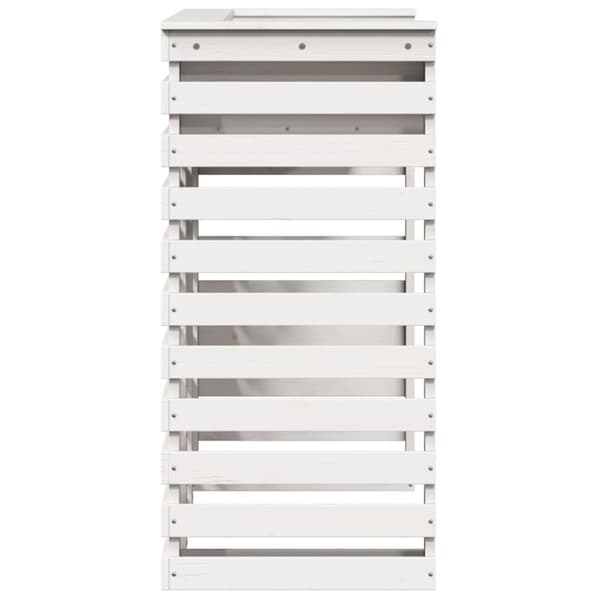 vidaXL Barbord vit 113,5x50x103 cm massiv furu