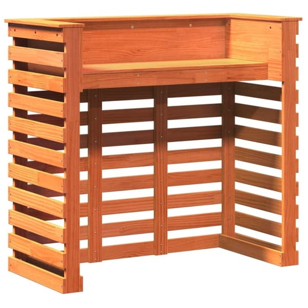 vidaXL udendørs barbord 113,5x50x103 cm massivt fyrretræ brun
