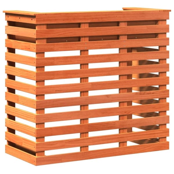 vidaXL udendørs barbord 113,5x50x103 cm massivt fyrretræ brun