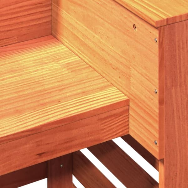 vidaXL Utendørs barbord voksbrun 113,5x50x103 cm heltre furu