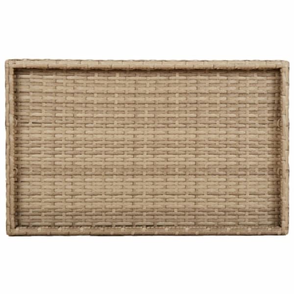 vidaXL Kokoontaittuva tarjotinpöytä beige 65x40x75 cm polyrottinki