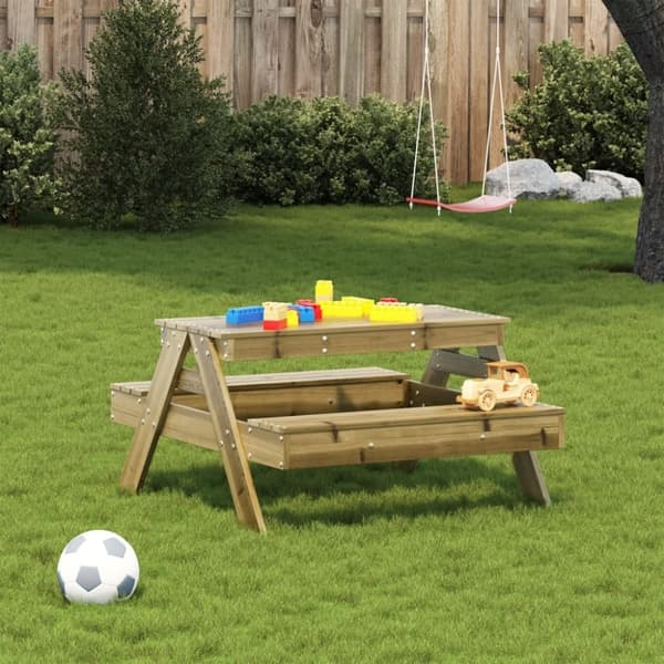 vidaXL Lasten piknikpöytä 88x97x52 cm kyllästetty mänty