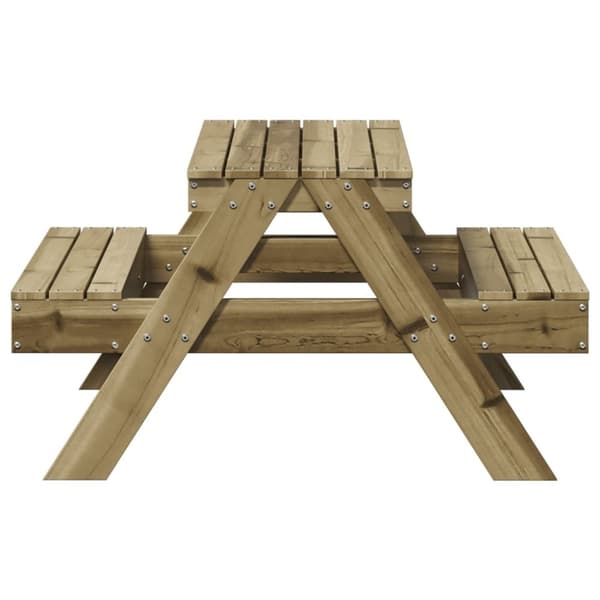 vidaXL Picknickbord för barn 88x97x52 cm massiv impregnerad furu