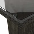 Miniatyrbillede 9 af 11: vidaXL havebord med glastop 190x80x74 cm polyrattan sort