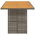Miniatyrbillede 3 af 10: vidaXL havebord med top i akacietræ 190x80x74 cm polyrattan grå