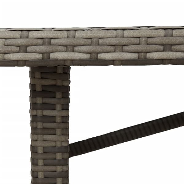 vidaXL Hagebord med topp i akasietre grå 190x80x74 cm polyrotting