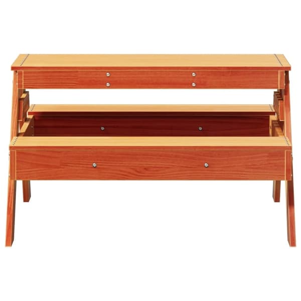 vidaXL Lasten piknikpöytä vahanruskea 88x97x52 cm täysi mänty