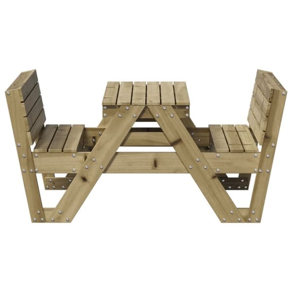 vidaXL Piknikbord for barn 88x122x58 cm impregnert furu
