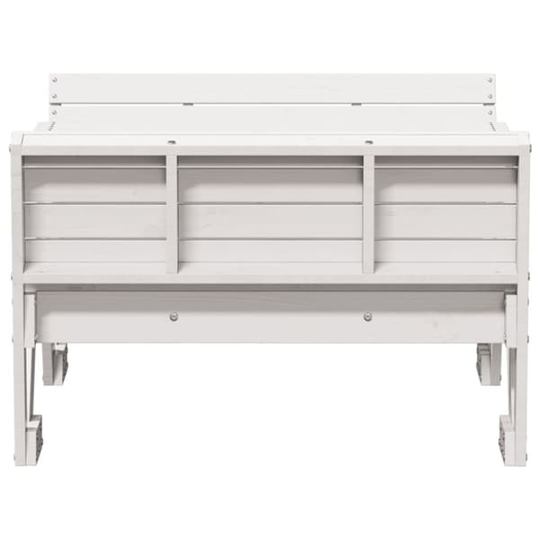 vidaXL picnicbord til børn 88x122x58 cm massivt fyrretræ hvid