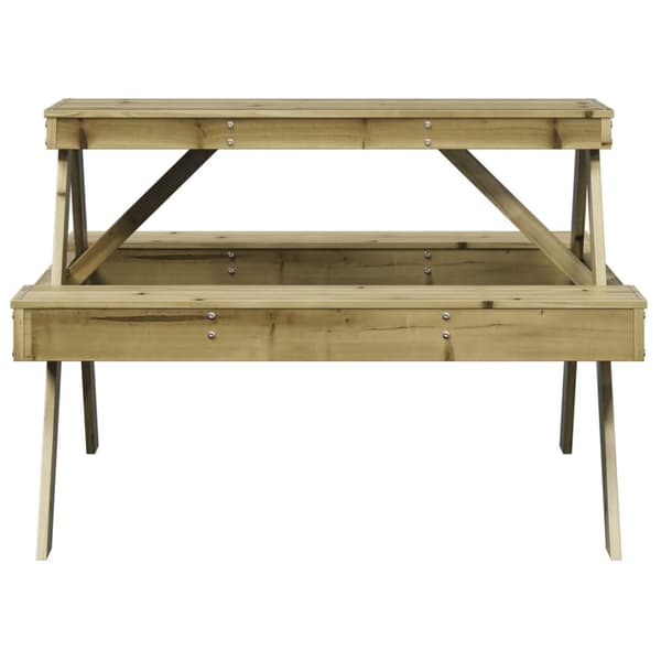 vidaXL picnicbord 105x134x75 cm imprægneret fyrretræ