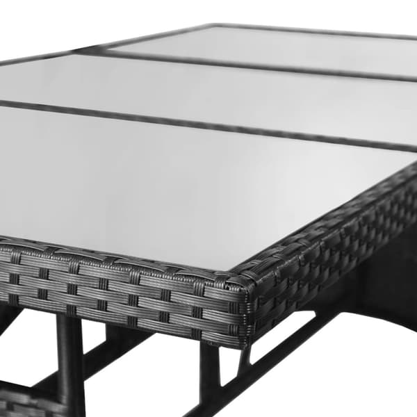 vidaXL Trädgårdsbord svart 170x80x74 cm konstrotting