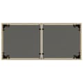 Miniatyrbild 6 av 10: vidaXL Trädgårdsbord med glasskiva beige 115x54x74 cm konstrotting