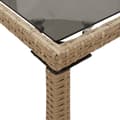 Miniatyrbild 7 av 10: vidaXL Trädgårdsbord med glasskiva beige 115x54x74 cm konstrotting
