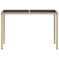 Miniatyrbillede 3 af 10: vidaXL havebord med glastop 115x54x74 cm polyrattan beige
