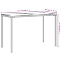 Miniatyrbillede 9 af 10: vidaXL havebord med glastop 115x54x74 cm polyrattan beige