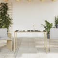Miniatyrbillede 2 af 10: vidaXL havebord med glastop 115x54x74 cm polyrattan beige