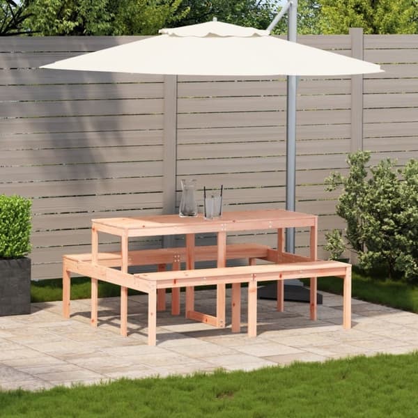 vidaXL picnicbord 160x134x75 cm massivt douglasgran