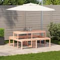 Miniatyrbillede 3 af 9: vidaXL picnicbord 160x134x75 cm massivt douglasgran