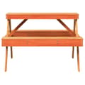 Miniatyrbilde 4 av 9: vidaXL Piknikbord voksbrun 105x134x75 cm heltre furu
