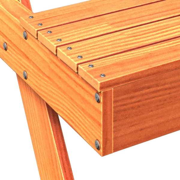 vidaXL Piknikbord voksbrun 105x134x75 cm heltre furu