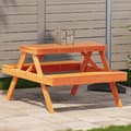 Miniatyrbilde 1 av 9: vidaXL Piknikbord voksbrun 105x134x75 cm heltre furu