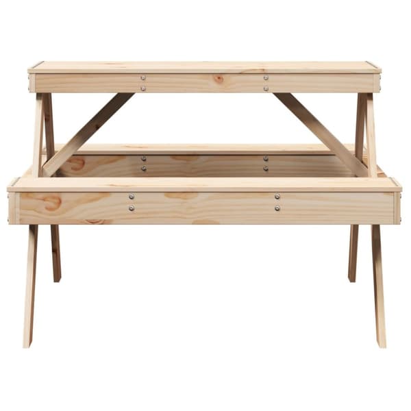 vidaXL Piknikbord 105x134x75 cm heltre furu
