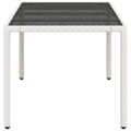 Miniatyrbillede 5 af 11: vidaXL havebord med glastop 190x90x75 cm polyrattan hvid