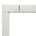 Miniatyrbillede 9 af 11: vidaXL havebord med glastop 190x90x75 cm polyrattan hvid