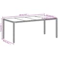 Miniatyrbillede 10 af 11: vidaXL havebord med glastop 190x90x75 cm polyrattan hvid
