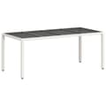 Miniatyrbillede 1 af 11: vidaXL havebord med glastop 190x90x75 cm polyrattan hvid