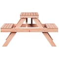 Miniatyrbilde 5 av 9: vidaXL Piknikbord 105x134x75 cm heltre douglasgran