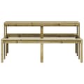 Miniatyrbilde 4 av 9: vidaXL Piknikbord 160x134x75 cm impregnert furu