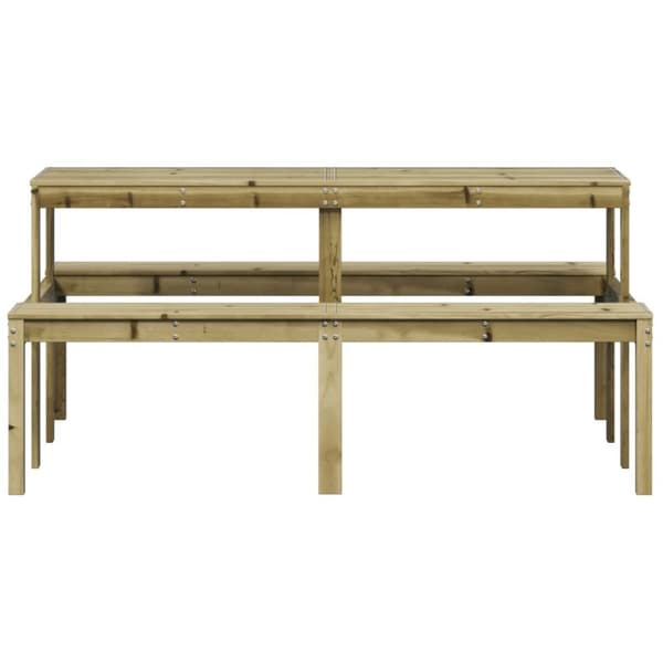 vidaXL Piknikbord 160x134x75 cm impregnert furu
