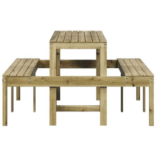 vidaXL Piknikbord 160x134x75 cm impregnert furu