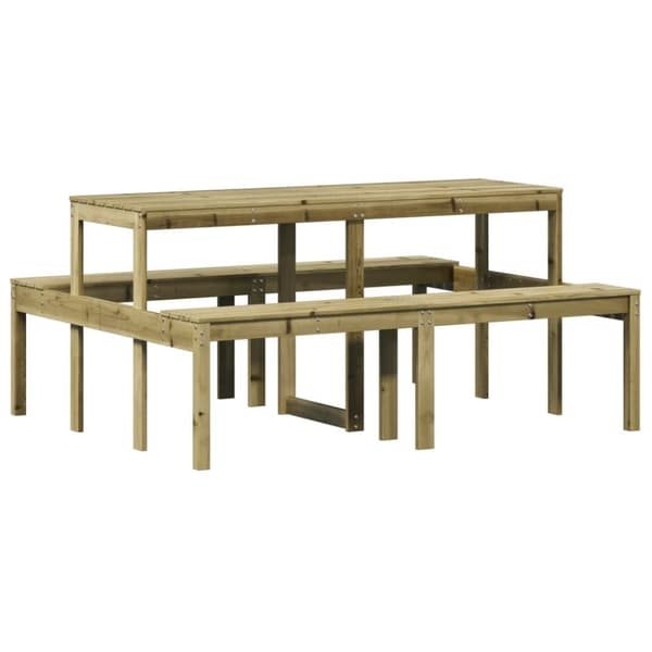 vidaXL Piknikbord 160x134x75 cm impregnert furu