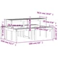 Miniatyrbilde 9 av 9: vidaXL Piknikbord 160x134x75 cm impregnert furu