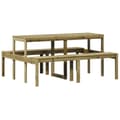 Miniatyrbilde 2 av 9: vidaXL Piknikbord 160x134x75 cm impregnert furu