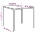 Miniatyrbilde 10 av 11: vidaXL Hagebord med glassplate hvit 90x90x75 cm polyrotting