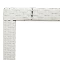 Miniatyrbillede 9 af 11: vidaXL havebord med glastop 90x90x75 cm polyrattan hvid