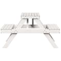 Miniatyrbillede 5 af 9: vidaXL picnicbord 105x134x75 cm massivt fyrretræ hvid