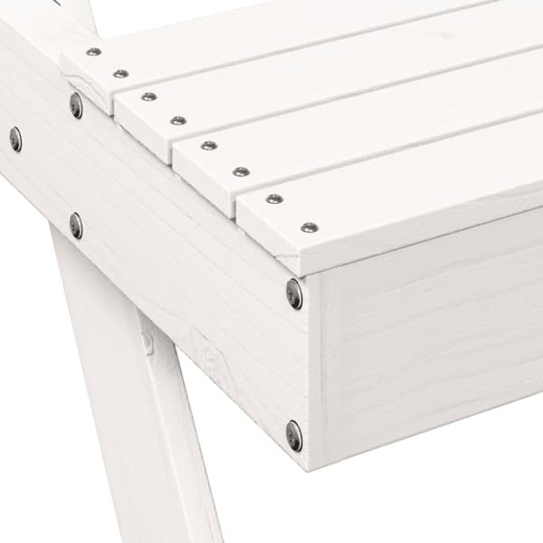 vidaXL picnicbord 105x134x75 cm massivt fyrretræ hvid
