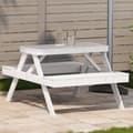 Miniatyrbillede 1 af 9: vidaXL picnicbord 105x134x75 cm massivt fyrretræ hvid