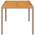 Miniatyrbillede 5 af 11: vidaXL havebord 190x90x75 cm polyrattan og massivt akacietræ beige