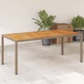 Miniatyrbillede 11 af 11: vidaXL havebord 190x90x75 cm polyrattan og massivt akacietræ beige